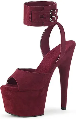 17CM Suede Ankle Buckle High Heel Sandals Platform Stilettos Sexy Catwalk Banquet Women's Shoes