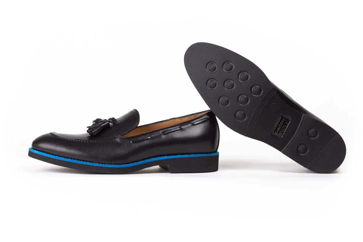 2017 Men's Black & Blue Tassel Loafer