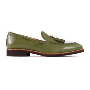 2017 Men's Green & Brown Tassel Loafer