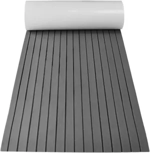 240cm x 90cm UV-Protected EVA Boat Flooring - Non-Slip, Waterproof, Easy to Clean Teak Style Decking for Yachts, Pontoons, RVs, and Pools - Customizable Fit with Self-Adhesive Backing Light