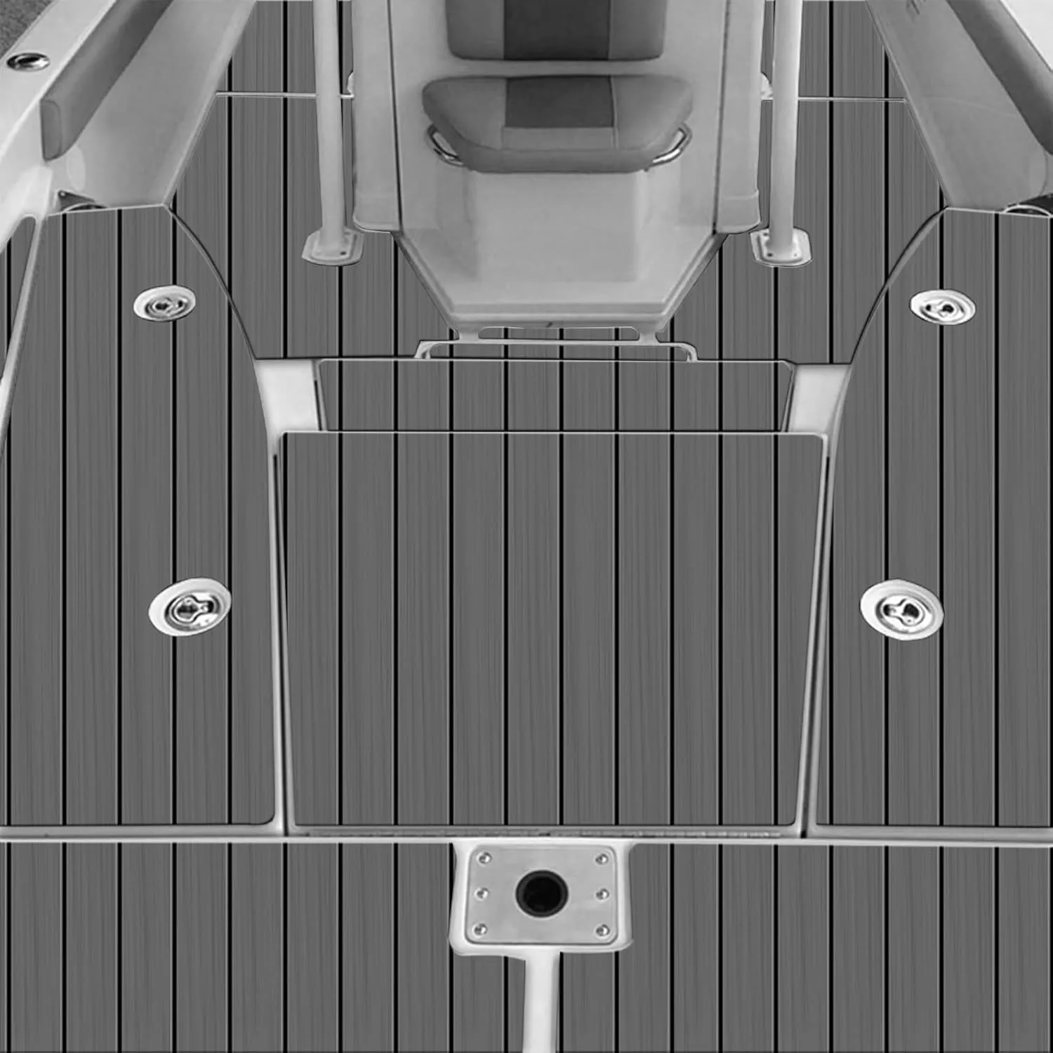 240cm x 90cm UV-Protected EVA Boat Flooring - Non-Slip, Waterproof, Easy to Clean Teak Style Decking for Yachts, Pontoons, RVs, and Pools - Customizable Fit with Self-Adhesive Backing Light