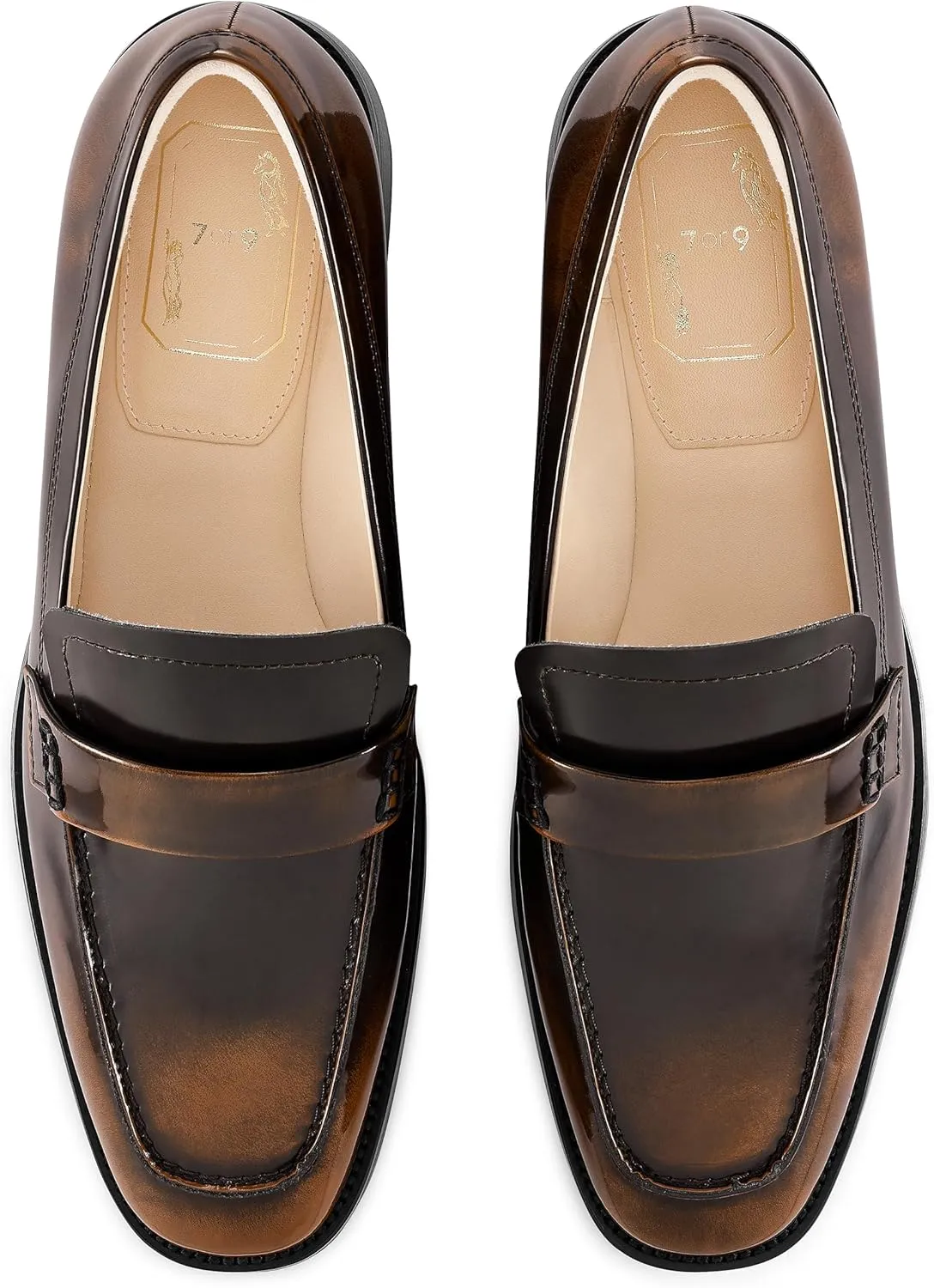 7or9 Loafers for Women Comfortable Air-Touch Foam Slip on Round-Toe Casual Dressy Mattress Flat Leather Women’s Flats