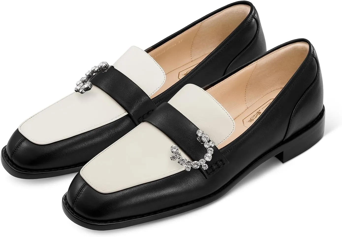 7or9 Loafers for Women Comfortable Air-Touch Foam Slip on Round-Toe Casual Dressy Mattress Flat Leather Women’s Flats