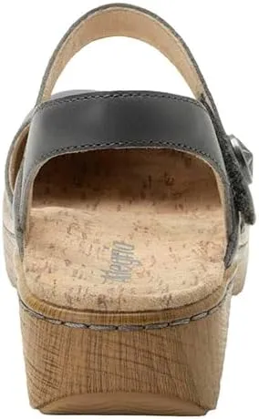 Alegria Women's Opal Leather Shoes with Slingback Open Back Sandals