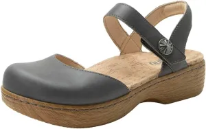 Alegria Women's Opal Leather Shoes with Slingback Open Back Sandals