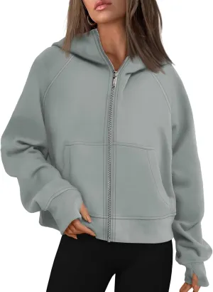 AUTOMET Womens Zip Up Hoodies Fleece Jackets Oversized Sweatshirts Fall Fashion Outfits 2025 Sweaters Winter Clothes