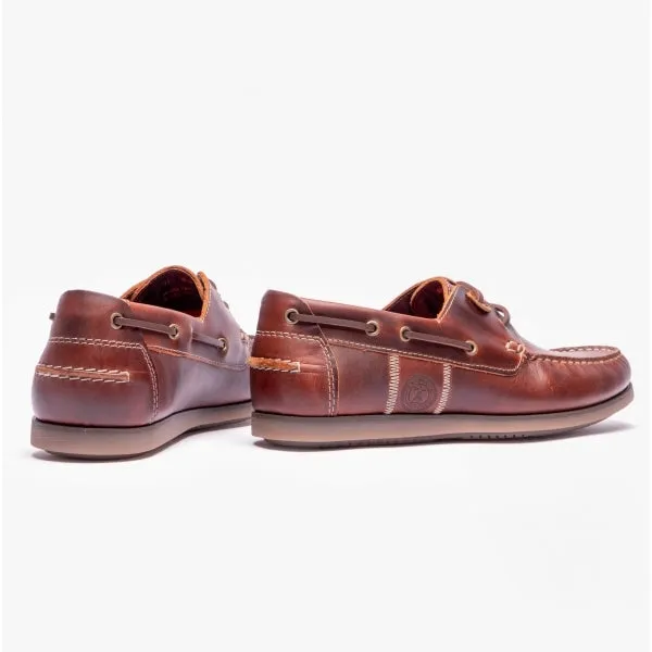 Barbour WAKE Mens Boat Shoes Mahogany