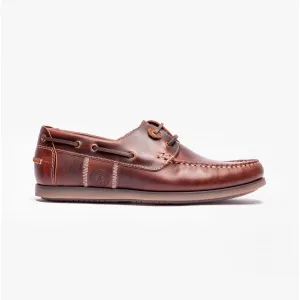 Barbour WAKE Mens Boat Shoes Mahogany