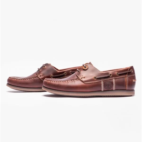 Barbour WAKE Mens Boat Shoes Mahogany