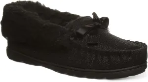 BEARPAW Womens Indio Exotic Suede Glitter Moccasin Slippers