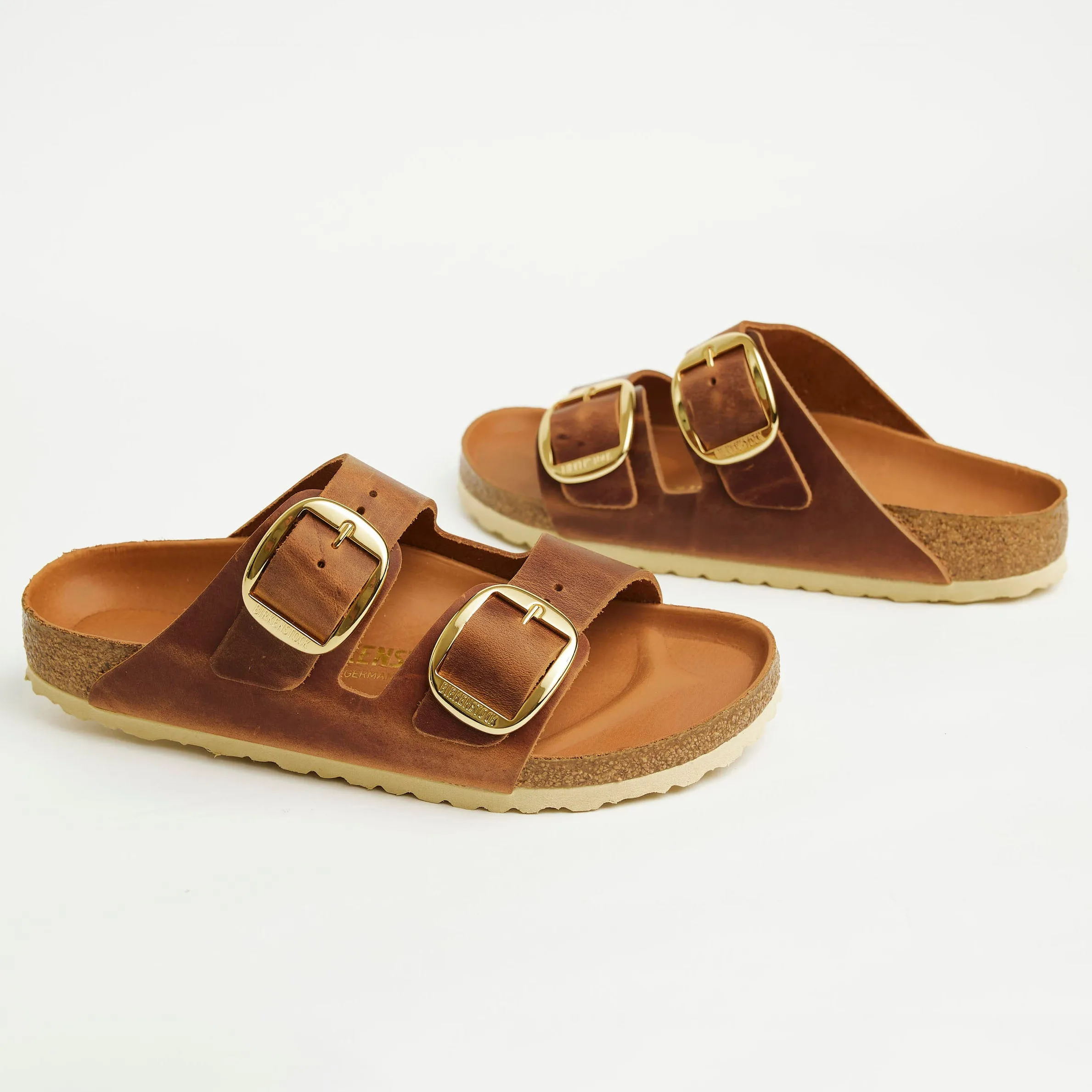 Birkenstock Cognac Big Buckle Sandals