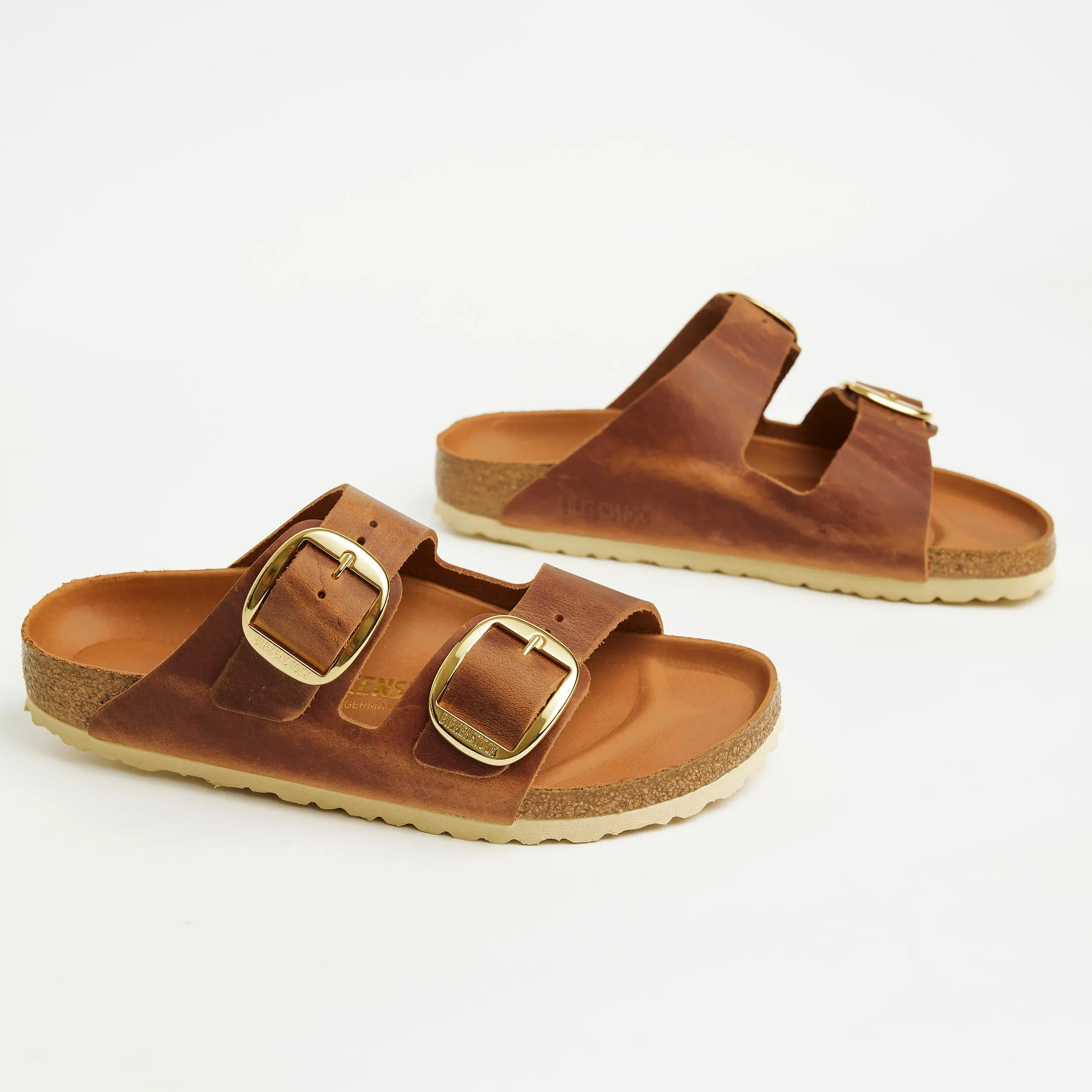 Birkenstock Cognac Big Buckle Sandals