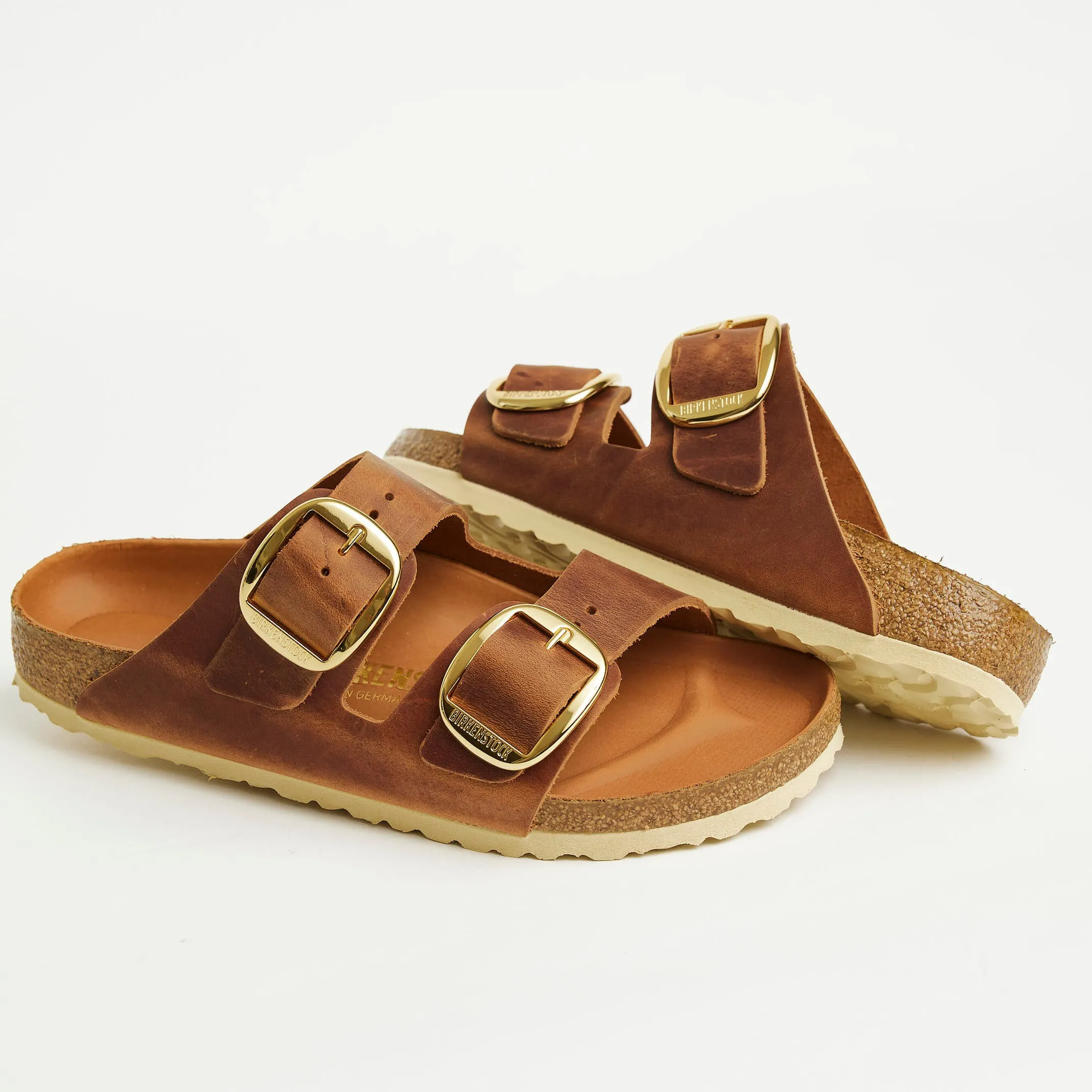 Birkenstock Cognac Big Buckle Sandals