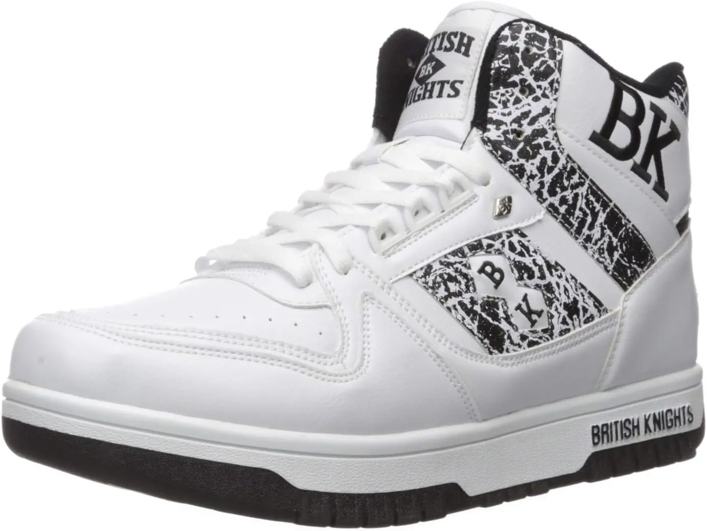 British Knights mens Kings Sl Fashion Sneaker, White/Black/El, 11.5 US