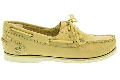 Ca14E1 Classic Boat Unlined Boat Shoe Color: Off White Soning Monochromatic Size: 55W Us