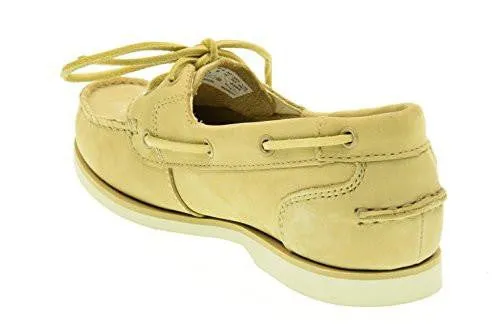 Ca14E1 Classic Boat Unlined Boat Shoe Color: Off White Soning Monochromatic Size: 55W Us
