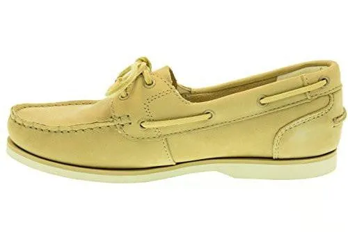 Ca14E1 Classic Boat Unlined Boat Shoe Color: Off White Soning Monochromatic Size: 55W Us