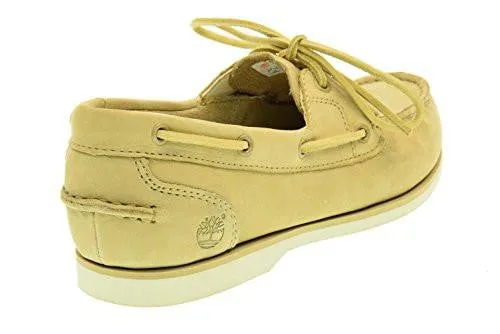 Ca14E1 Classic Boat Unlined Boat Shoe Color: Off White Soning Monochromatic Size: 55W Us