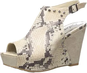 Carlos by Carlos Santana Women's Marcia Wedge Sandal, Natural, 6 M M US
