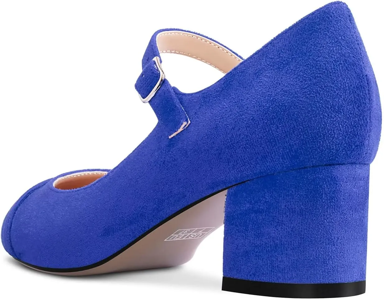 Castamere Women Chunky Block Mid Heel Pointed Toe Pumps Mary Jane Buckle Wedding Sexy Dress Shoes