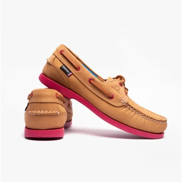 Chatham PIPPA II G2 Womens Boat Shoes Tan/Pink