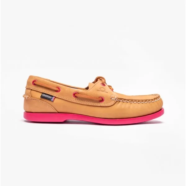 Chatham PIPPA II G2 Womens Boat Shoes Tan/Pink