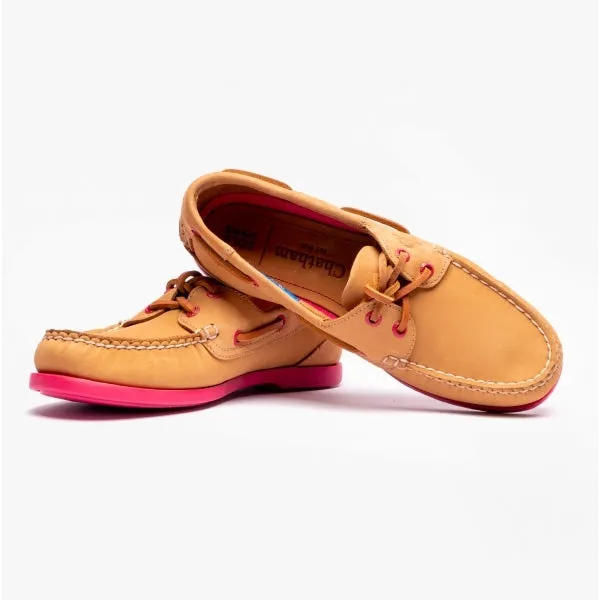 Chatham PIPPA II G2 Womens Boat Shoes Tan/Pink