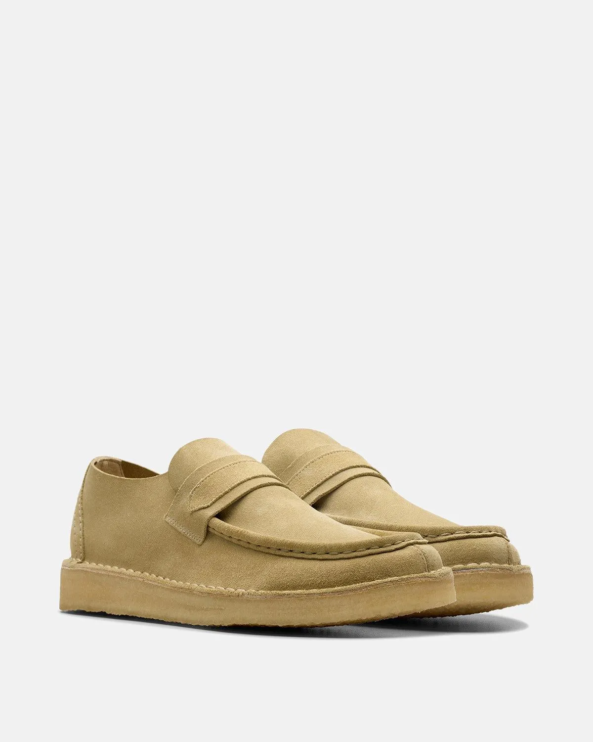 CLARKS ORIGINALS MENS DESERT NOMAD LOAFERS MAPLE SUEDE