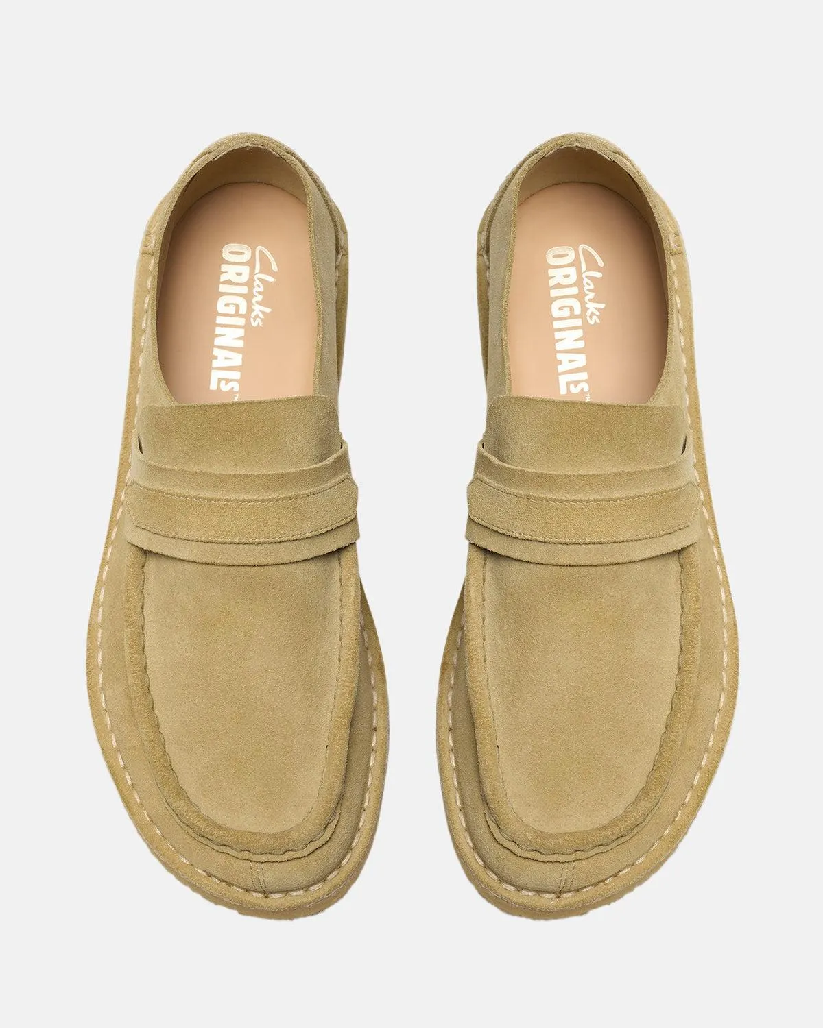 CLARKS ORIGINALS MENS DESERT NOMAD LOAFERS MAPLE SUEDE