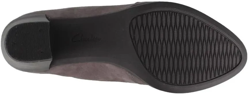 Clarks Women's Araya Hale Lace Up Shoe,Grey Goat Suede,US