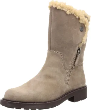 Clarks Women's Opal Zip Fashion Boot, Pebble Suede, 9.5