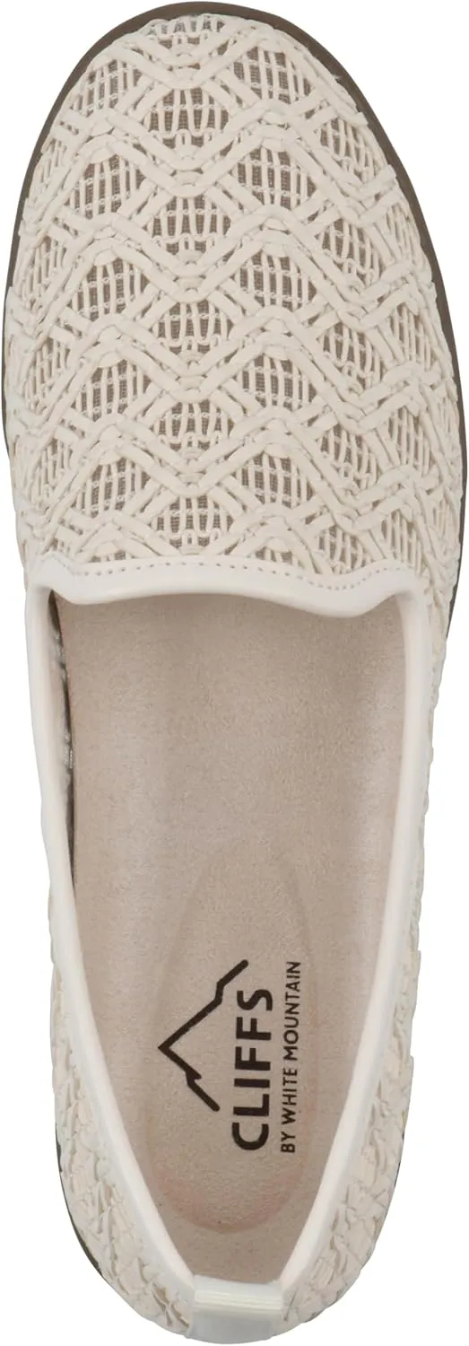 CLIFFS BY WHITE MOUNTAIN Women's Twisty Woven Moccasin Style Loafer Flat