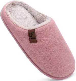 COFACE Unisex Mens Womens Cozy Memory Foam Scuff Slippers Casual Slip On Warm House Shoes Indoor/Outdoor Sandal Slippers With Arch Support Rubber Sole Size 4-15