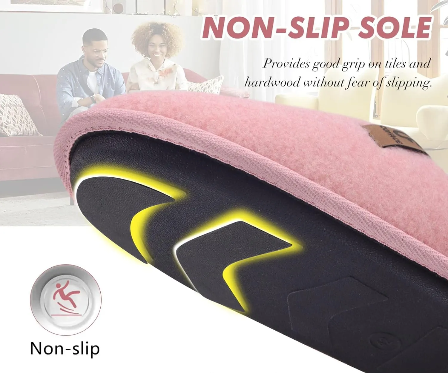 COFACE Unisex Mens Womens Cozy Memory Foam Scuff Slippers Casual Slip On Warm House Shoes Indoor/Outdoor Sandal Slippers With Arch Support Rubber Sole Size 4-15