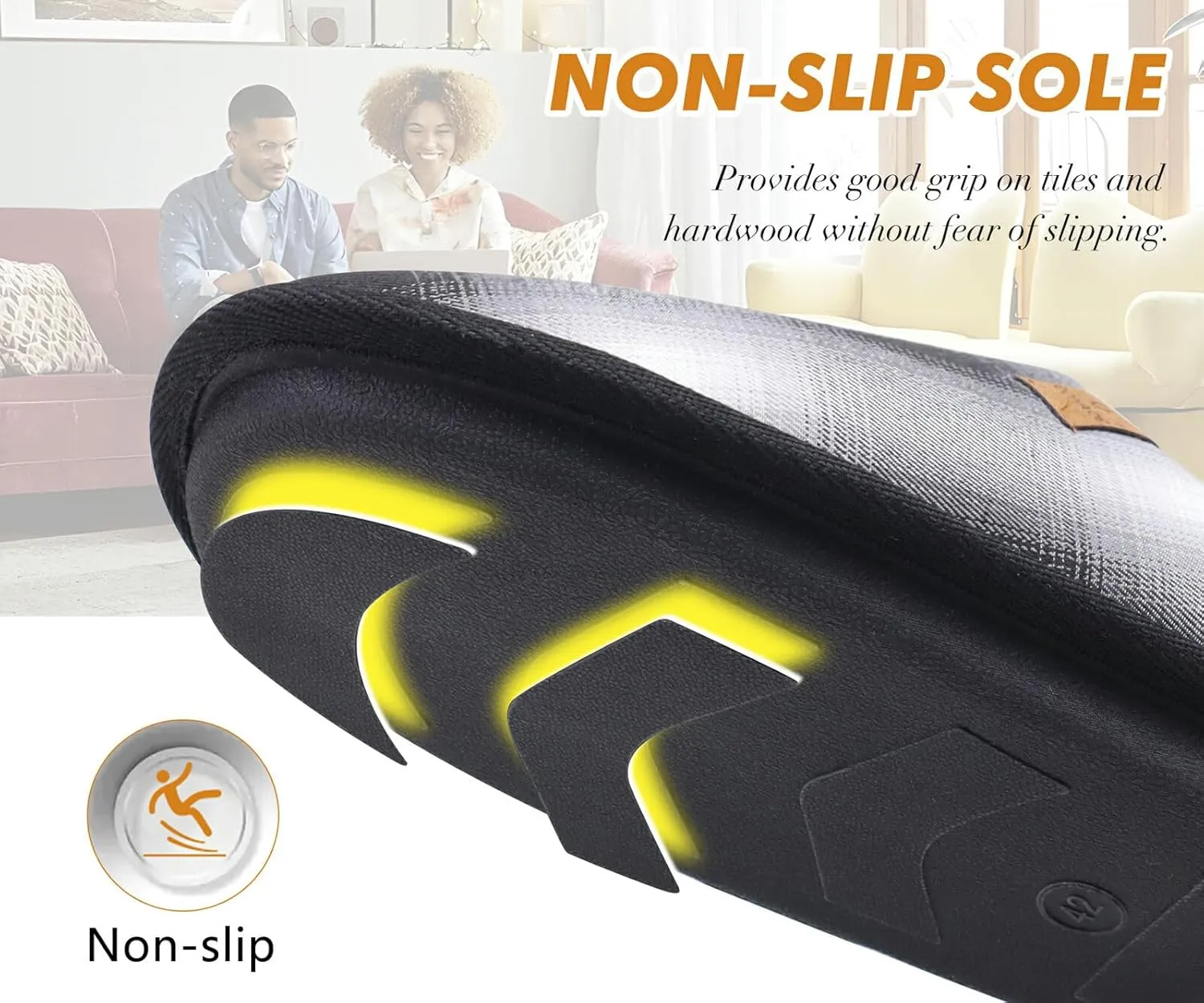 COFACE Unisex Mens Womens Cozy Memory Foam Scuff Slippers Casual Slip On Warm House Shoes Indoor/Outdoor Sandal Slippers With Arch Support Rubber Sole Size 4-15