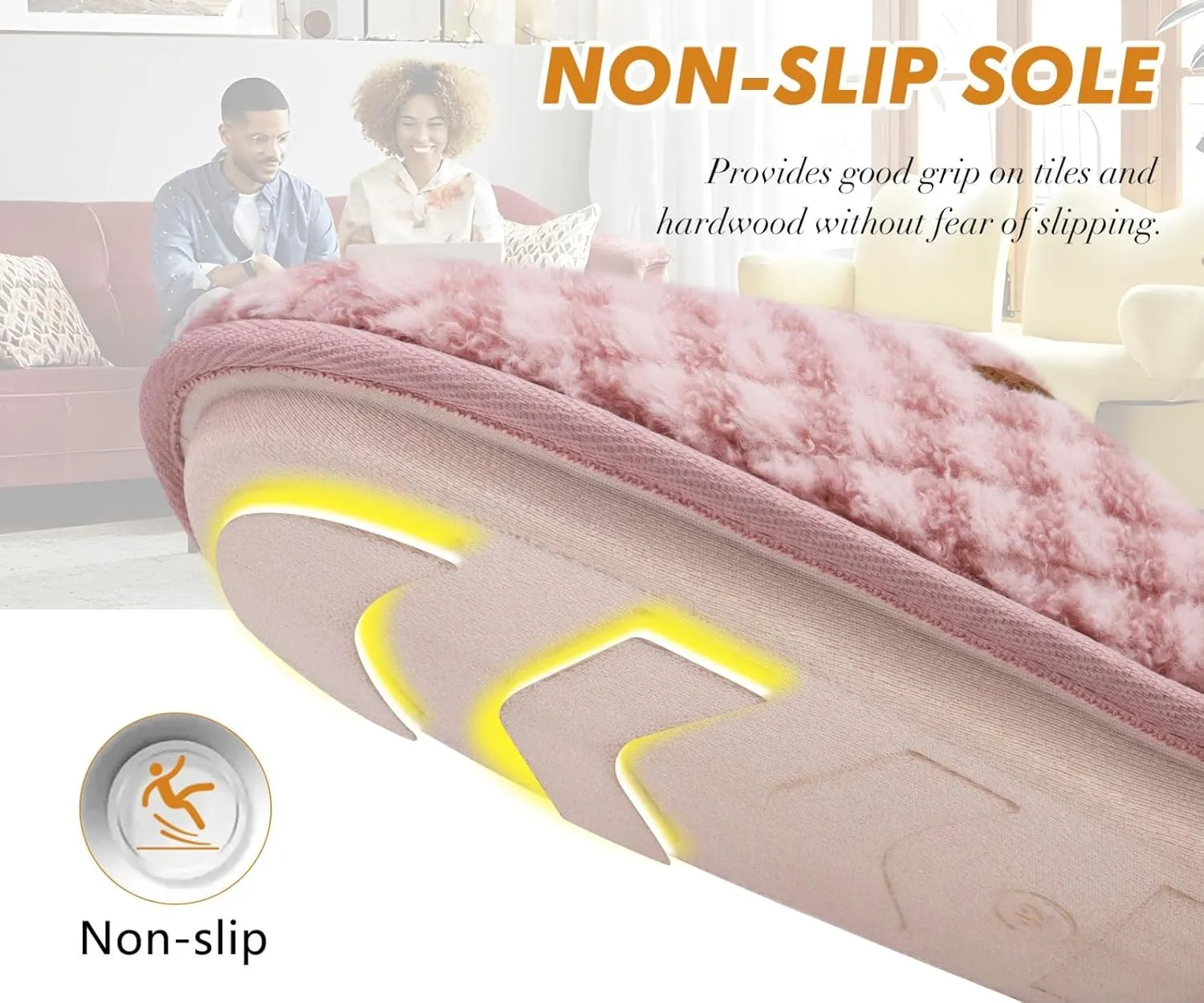 COFACE Unisex Mens Womens Cozy Memory Foam Scuff Slippers Casual Slip On Warm House Shoes Indoor/Outdoor Sandal Slippers With Arch Support Rubber Sole Size 4-15