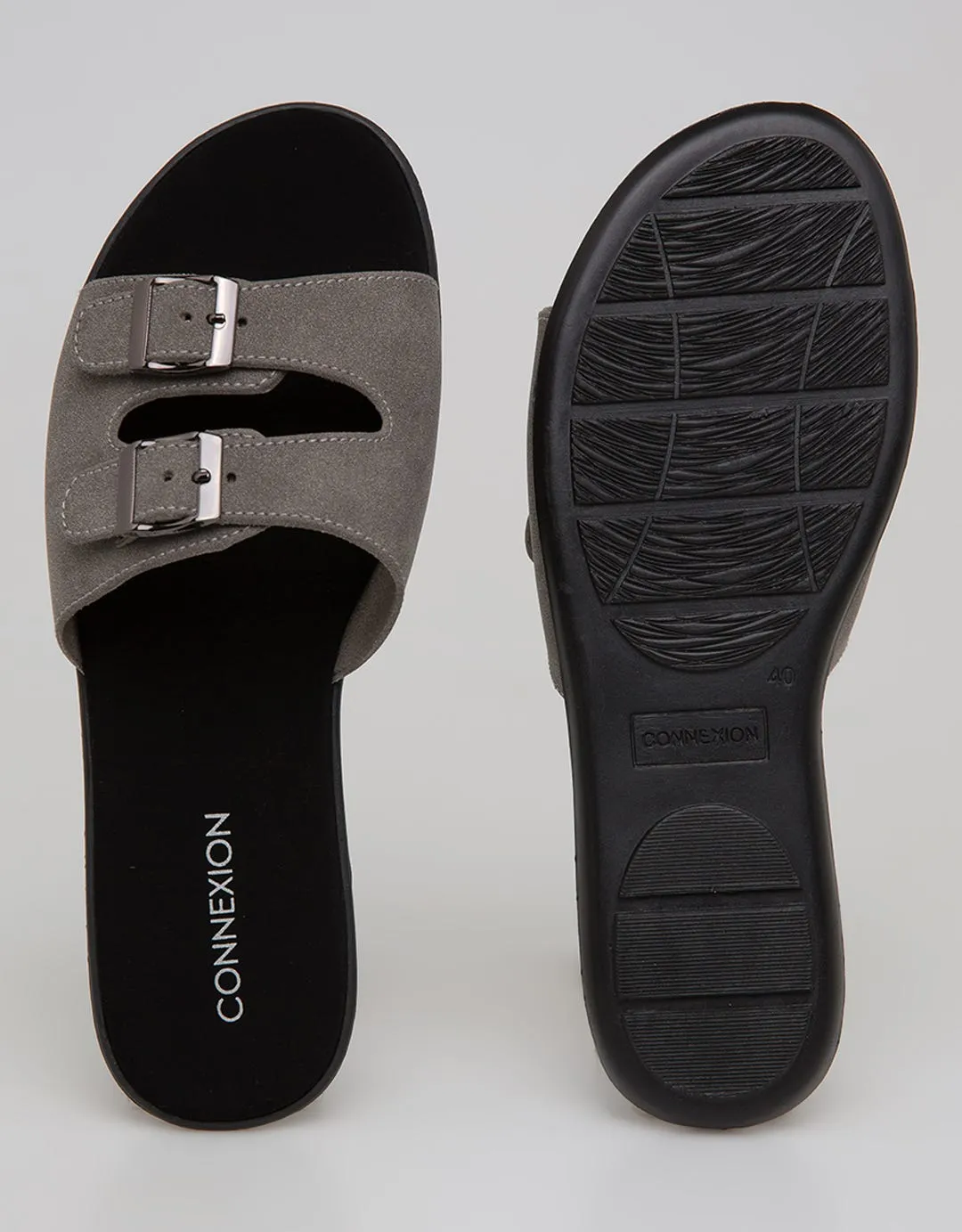 Connexion Slipper Sandal Double Buckle