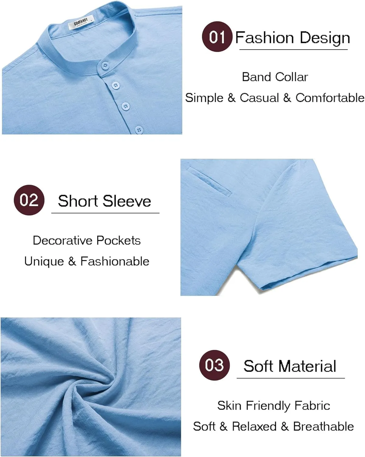 COOFANDY Men's Linen Sets 2 Piece Outfits Short Sleeve Henley Shirts and Shorts Summer Beach Yoga Pants Set