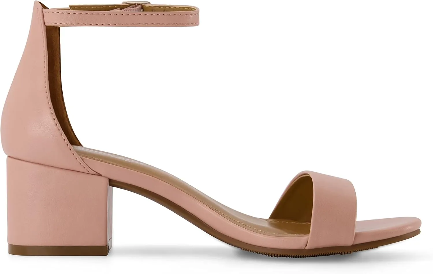 CUSHIONAIRE Women's Alba one band mid block heel sandal  Memory Foam, Wide Widths Available
