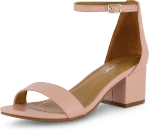 CUSHIONAIRE Women's Alba one band mid block heel sandal  Memory Foam, Wide Widths Available