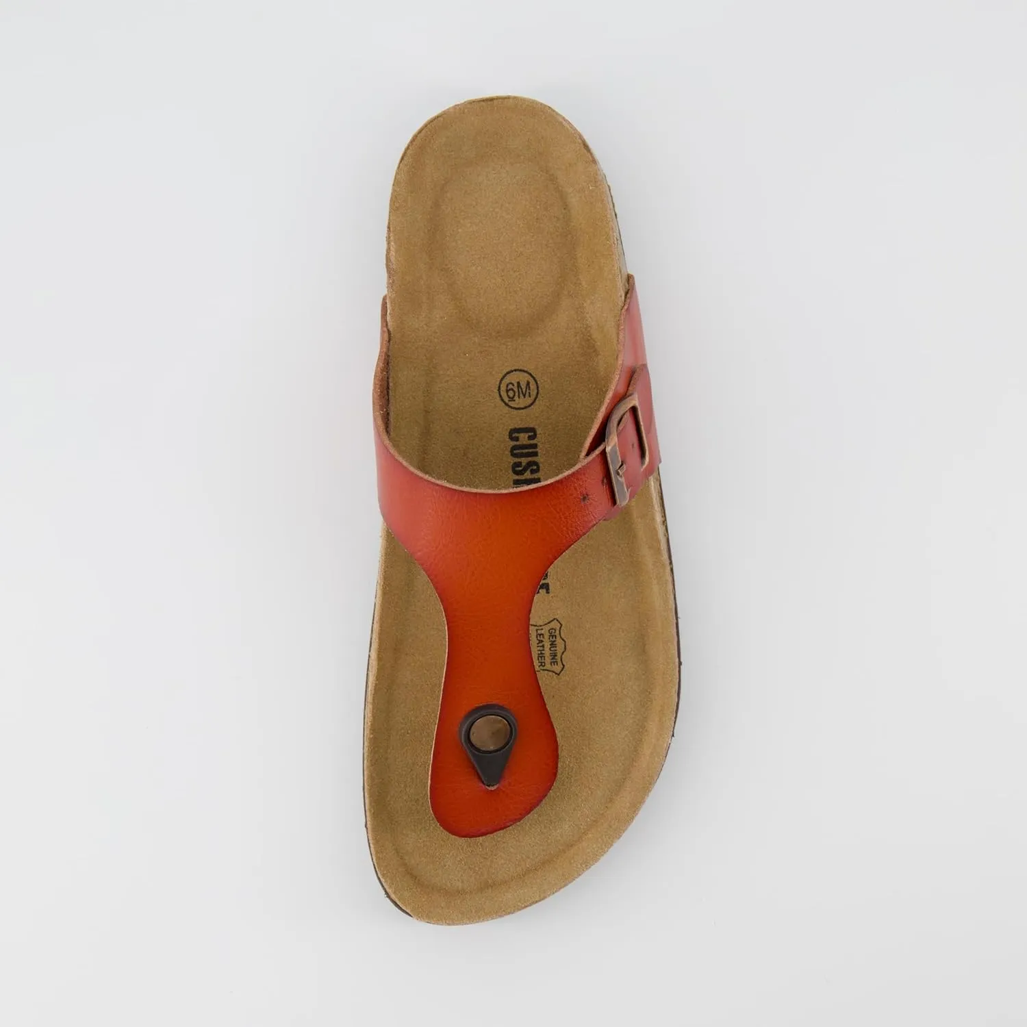 CUSHIONAIRE Women's Leah Cork Footbed Sandal With  Comfort