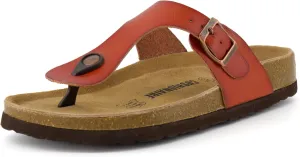 CUSHIONAIRE Women's Leah Cork Footbed Sandal With  Comfort