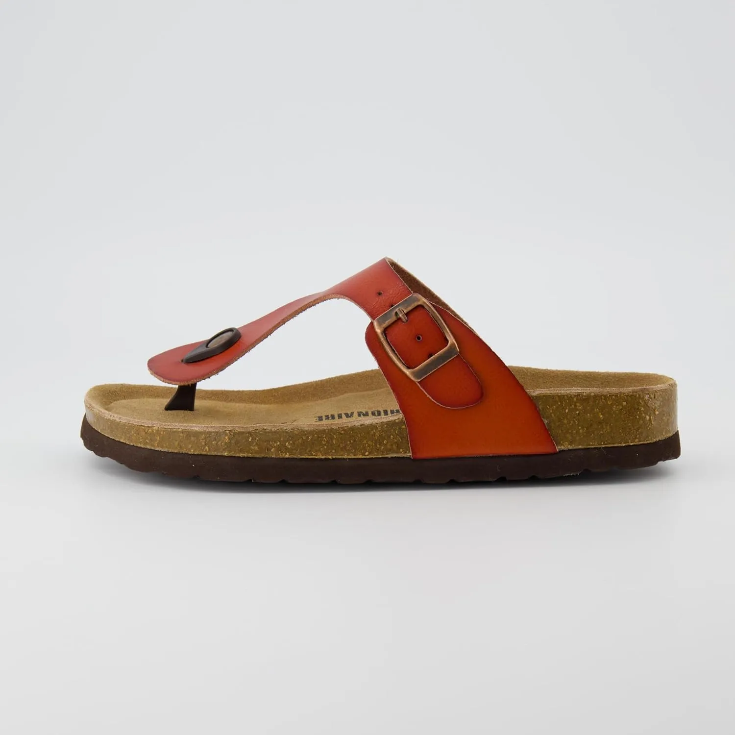 CUSHIONAIRE Women's Leah Cork Footbed Sandal With  Comfort