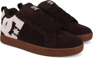 DC Men's Court Graffik Skate Shoe, Brown/Gum, 7