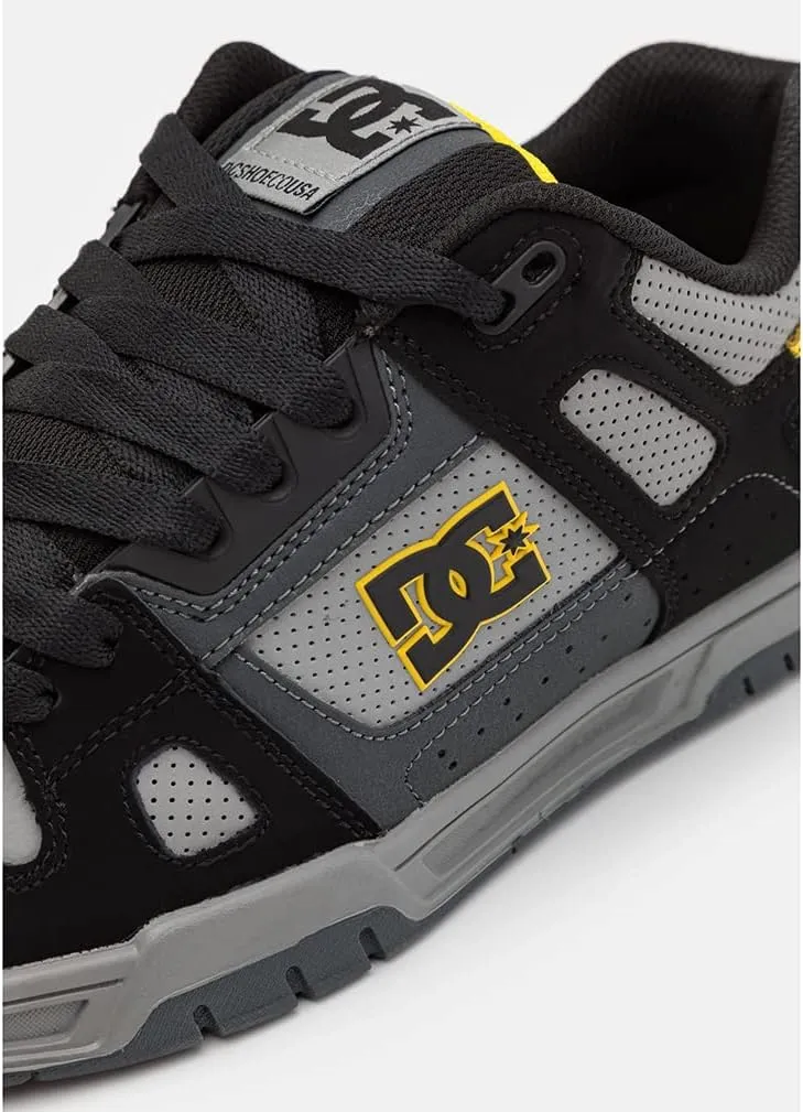 DC shoes Stag Skateboard Stag Shoes Unisex Grey Black 2023 Original Guaranteed DC