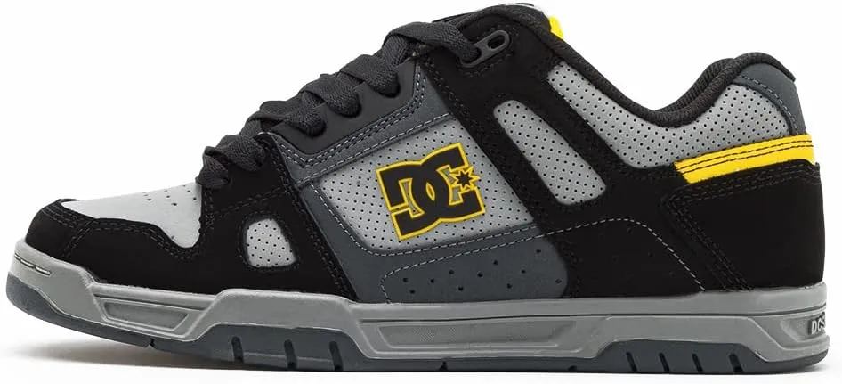 DC shoes Stag Skateboard Stag Shoes Unisex Grey Black 2023 Original Guaranteed DC