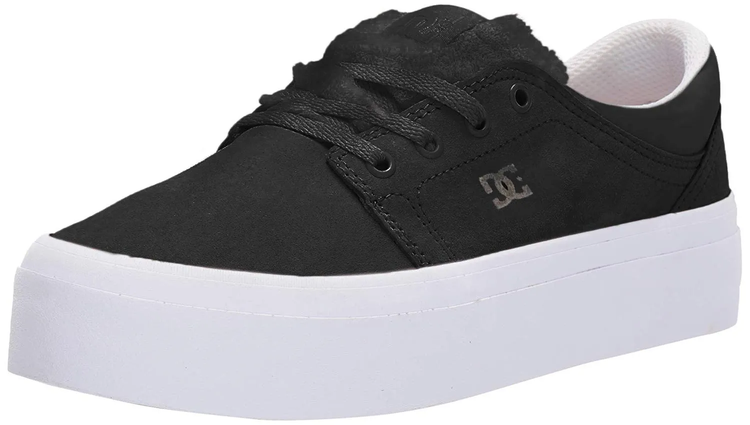 DC Women's Trase Platform SE Skate Shoe, Black/tan, 8.5 M US