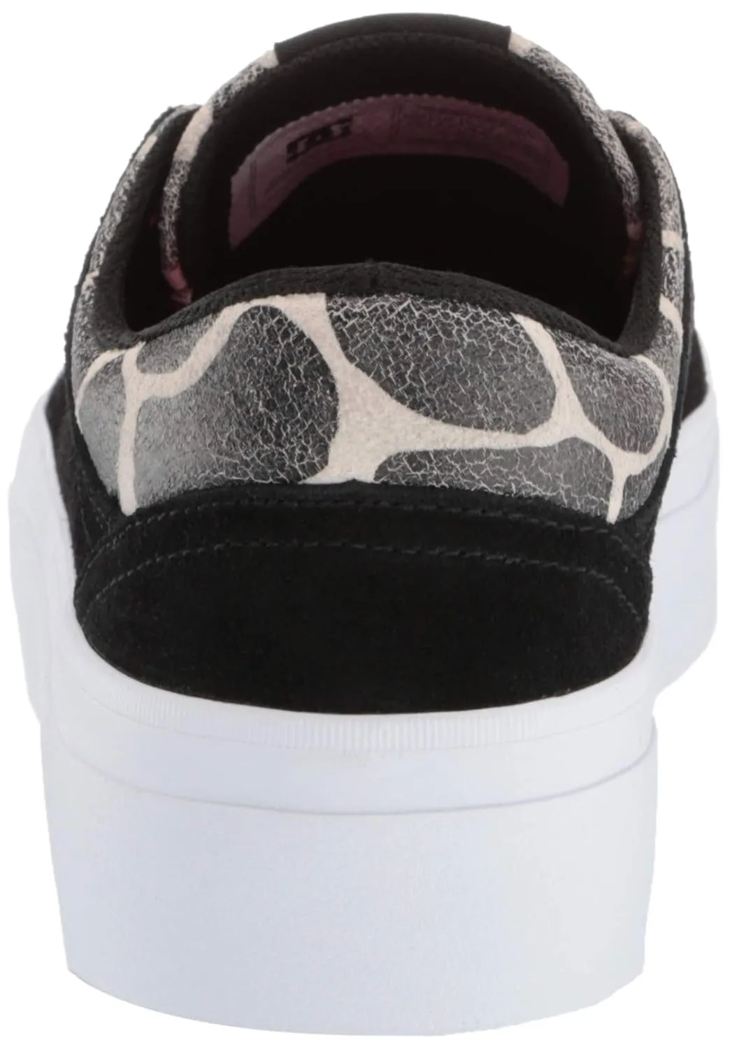 DC Women's Trase Platform SE Skate Shoe, Black/tan, 8.5 M US
