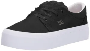 DC Women's Trase Platform SE Skate Shoe, Black/tan, 8.5 M US