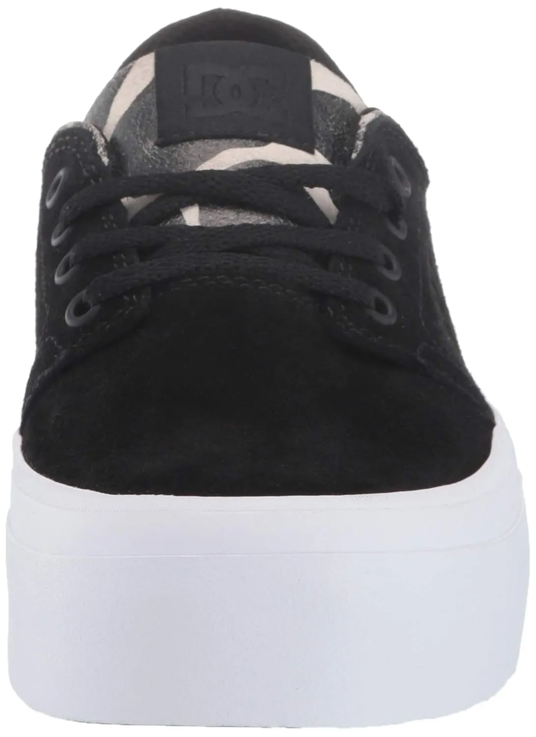 DC Women's Trase Platform SE Skate Shoe, Black/tan, 8.5 M US